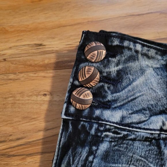 Gogo Star Skinny Jeans But Lift Black Gray Acid Wash Size 15 NWT - Picture 11 of 14